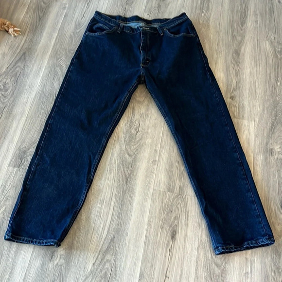🧡💙 Wrangler blue denim jeans straight  leg size 38 - Picture 1 of 10